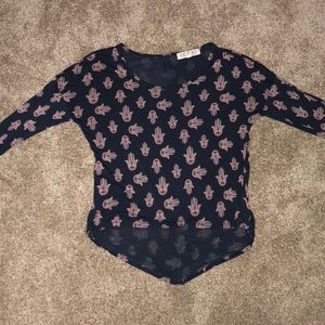 Navy blue long sleeve.